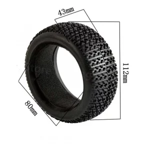 RUBBER TIRES 3.2inch ID: 80mm, OD: 110mm, 4/Pack