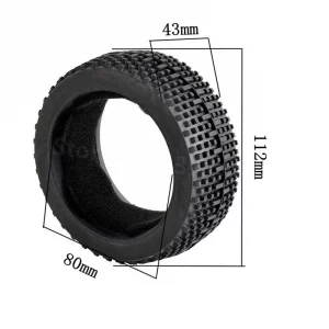 RUBBER TIRES 3.2inch ID: 80mm, OD: 110mm, 4/Pack