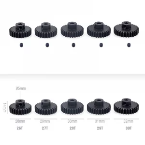 MOTOR GEAR Mod1mm Diam5mm 11T 12T 14T 15T 17T 18T 20T 21t 22T 24T 25T 26T 28T 30T 1/Pack