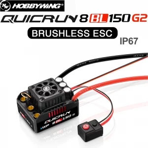 ESC 3-6S Lipo, Hobbywing 8BL150 Nip150A IP67 WATERPROOF BRUSHLESS NOT SENSORED
