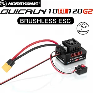 ESC 2-4S Lipo, Hobbywing 10BL120 Nip120A IP67 WATERPROOF BRUSHLESS NOT SENSORED