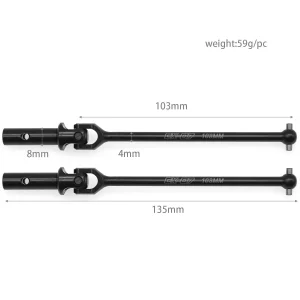 ZD Racing EX-07 EX07 arbre d’entraînement en métal CVD arbre de transmission 1/7 RC