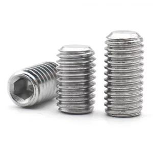 M6 x 4mm Headless Hexagon Socket Grub Screws 304 Stainless Steel Cup Point DIN916