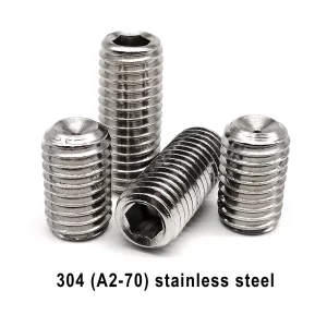 5pcs M6 x 4mm DIN916 Allen Hex Socket Cup Point Set Screw Grub Bolt 304 Stainless Steel