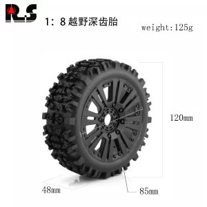 120mm 1/8 RC Off-Road Buggy Wheels Tire 17mm Hex for ARRMA Typhon Talion Traxxas Redcat Team Losi Kyosho HPI HSP VRX RC Car