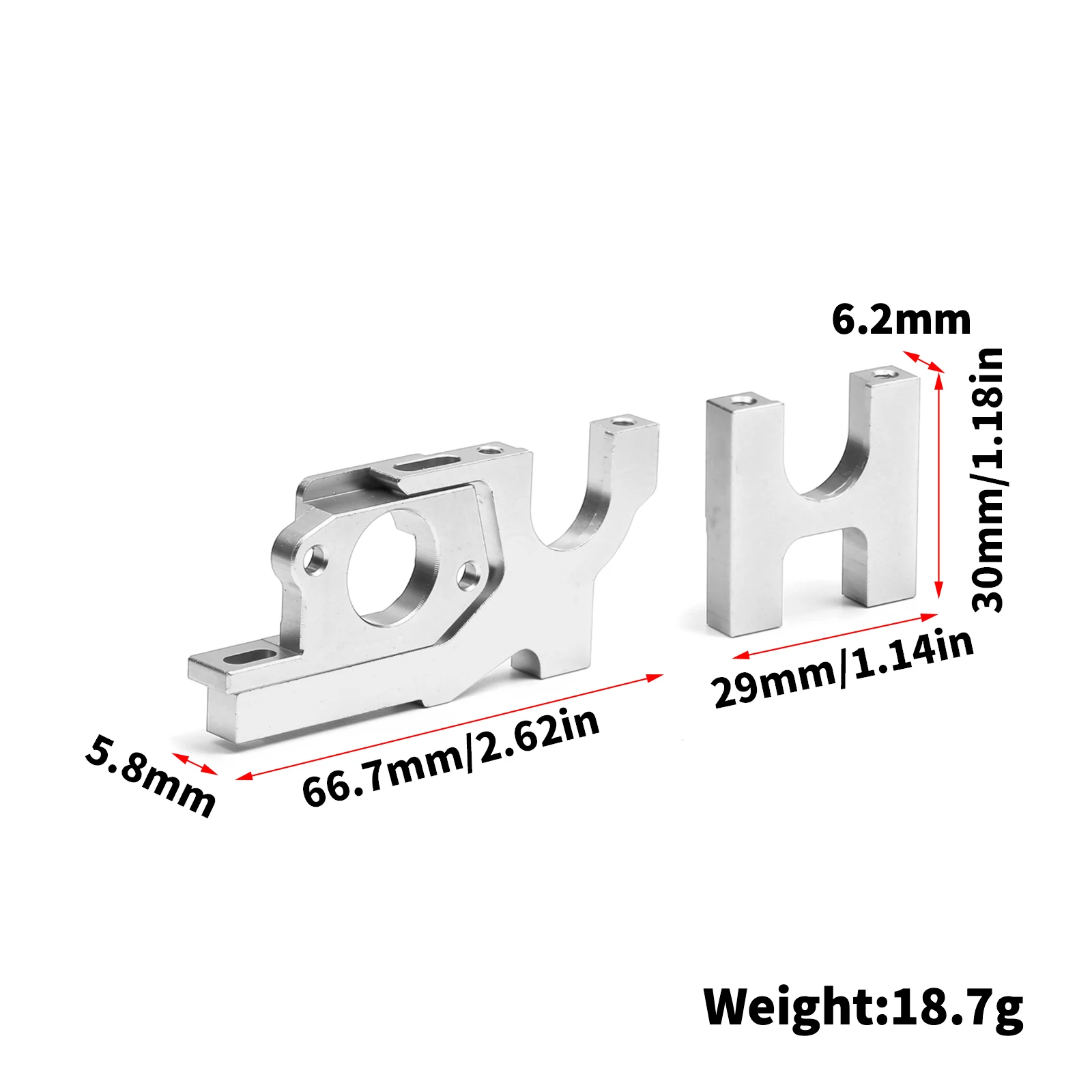 Metal Adjustable Motor Mount #1895 #1896 #1897 Upgrade For WLtoys 1/10 RC Car 104072 104001 104002 - Image 8