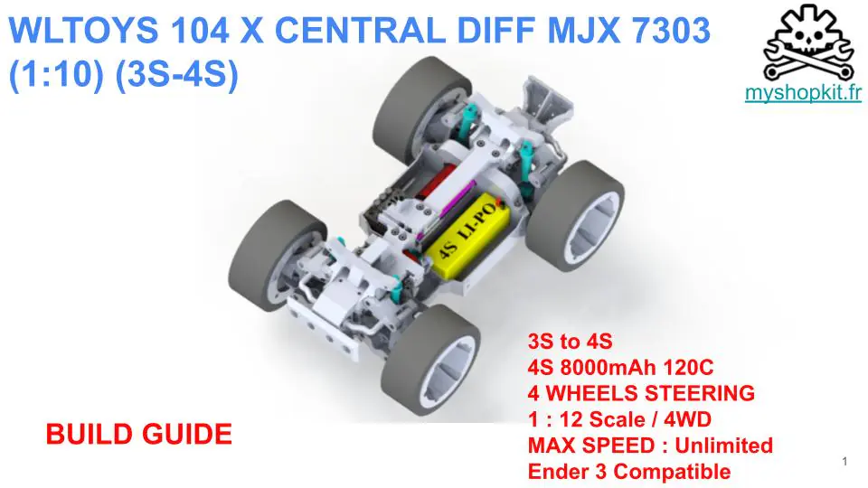 3D V6 WLTOYS 104 X CENTRAL DIFF MJX RC CAR TRUGGY 1:10 (PREMIUM) - Image 8
