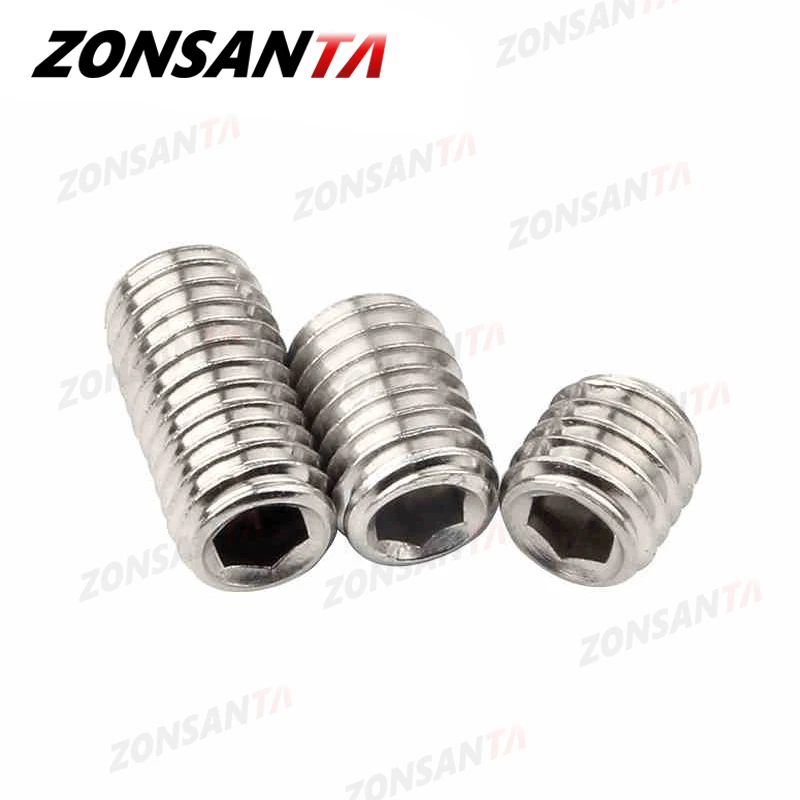 Grub Screw M4 x 3mm DIN916 304 Stainless Hex Hexagon Socket Allen